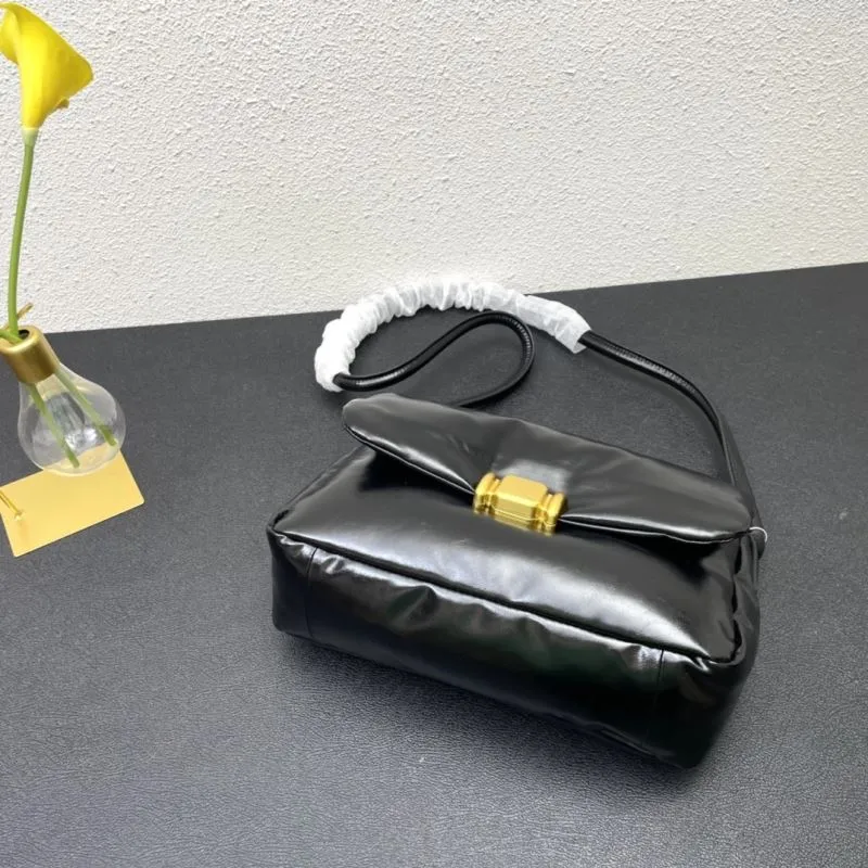 BV Black Leather Satchel Bag 9657 28cm - Image 7