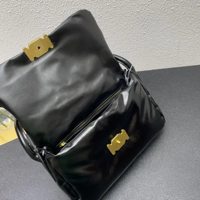 BV Black Leather Satchel Bag 9657 28cm - Image 8
