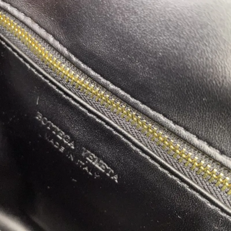 BV Black Leather Satchel Bag 9657 28cm - Image 9
