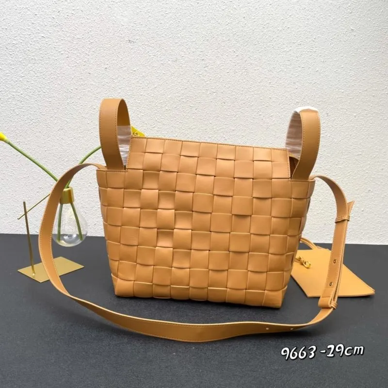 BV Woven Tan Satchel Bag 9663 29cm
