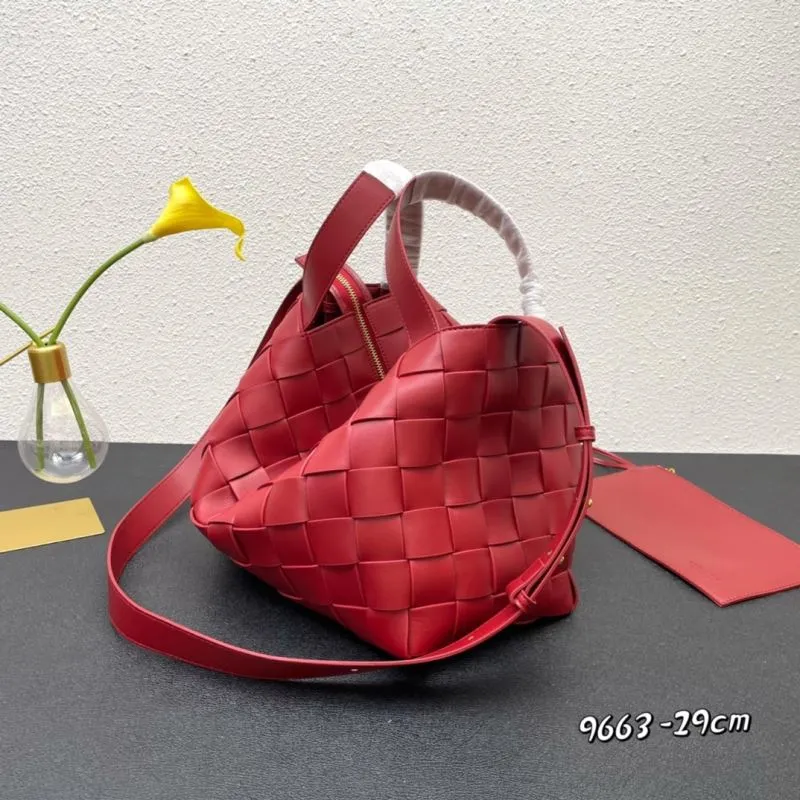 BV Red Woven Satchel Bag 9663 29cm - Image 3