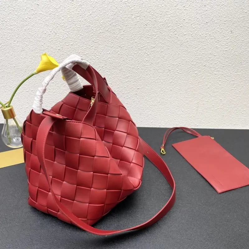 BV Red Woven Satchel Bag 9663 29cm - Image 4