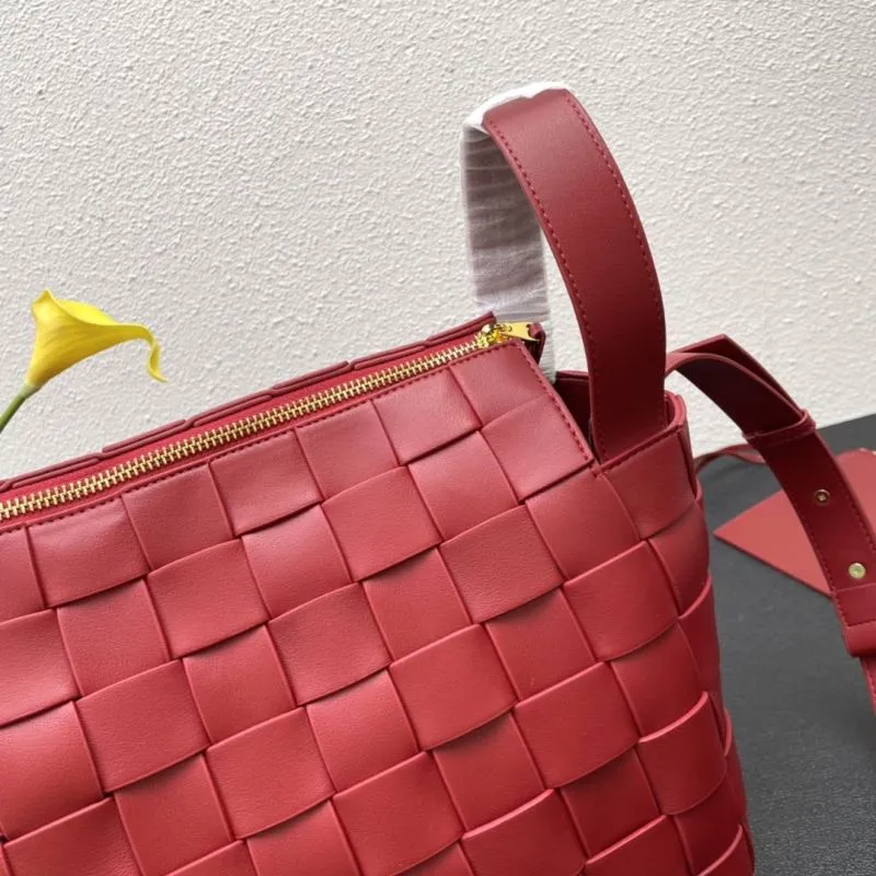BV Red Woven Satchel Bag 9663 29cm - Image 5