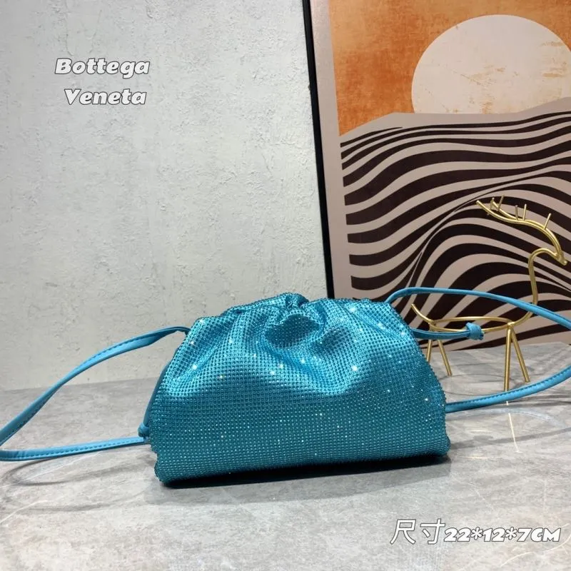 Bottega Veneta Turquoise Satchel Crossbody Bag