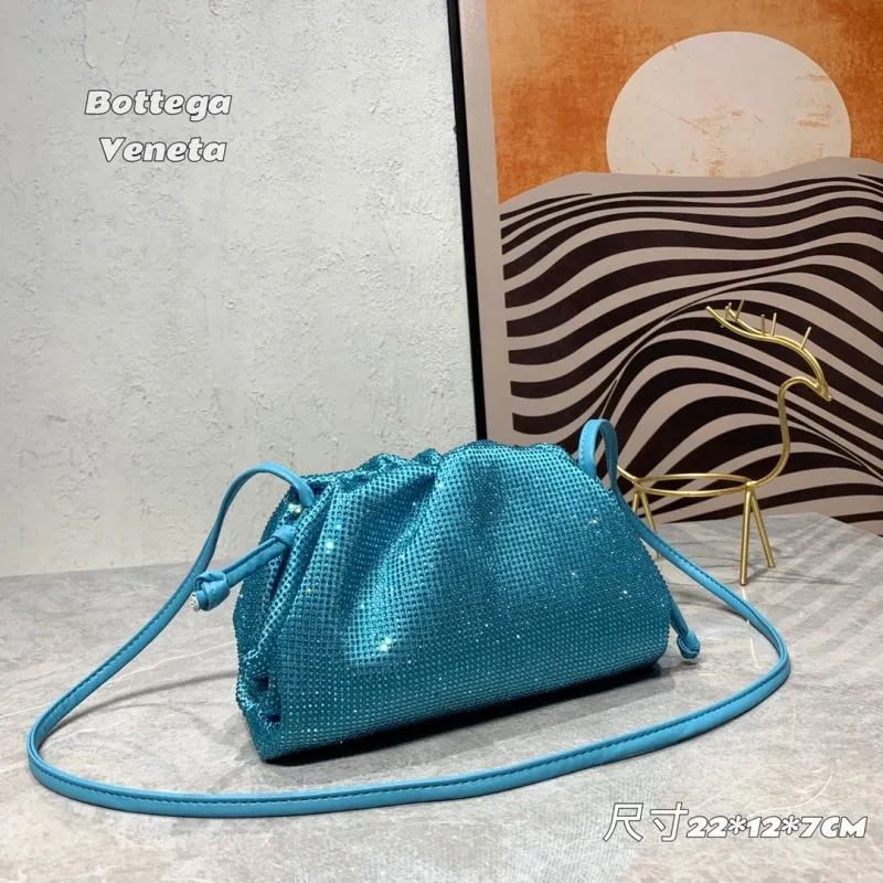Alternative view of Bottega Veneta Turquoise Satchel Crossbody Bag