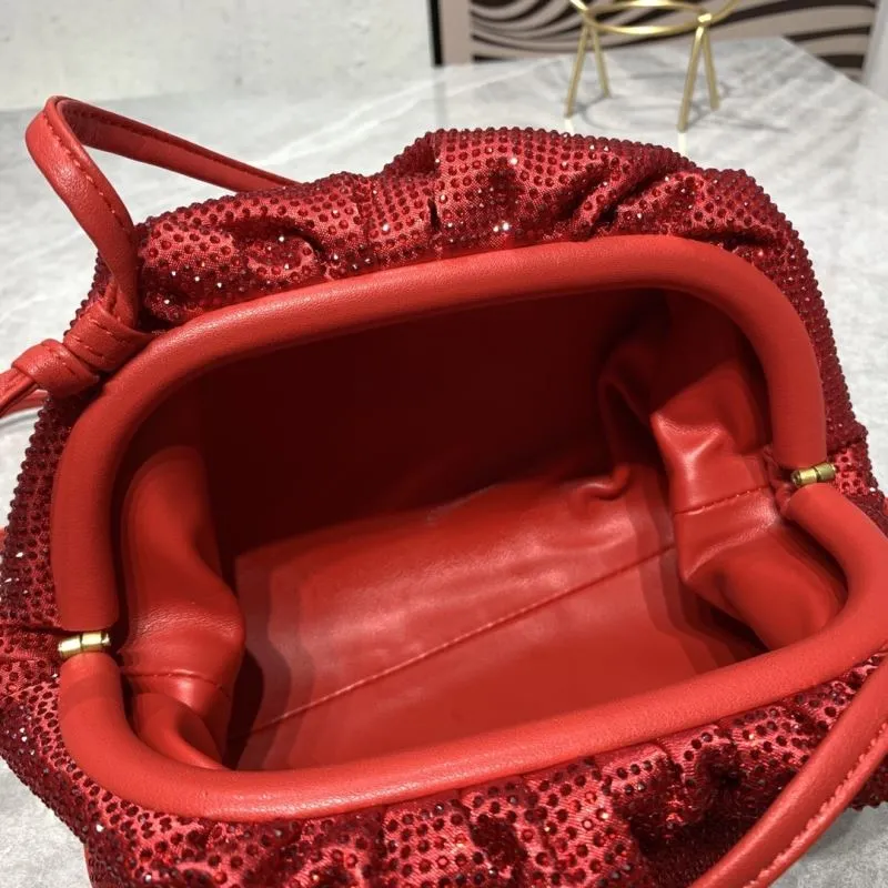 Bottega Veneta Red Crystal Satchel Crossbody Bag - Image 7