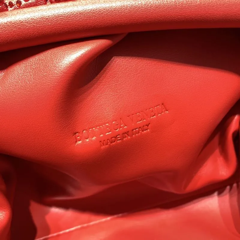 Bottega Veneta Red Crystal Satchel Crossbody Bag - Image 8