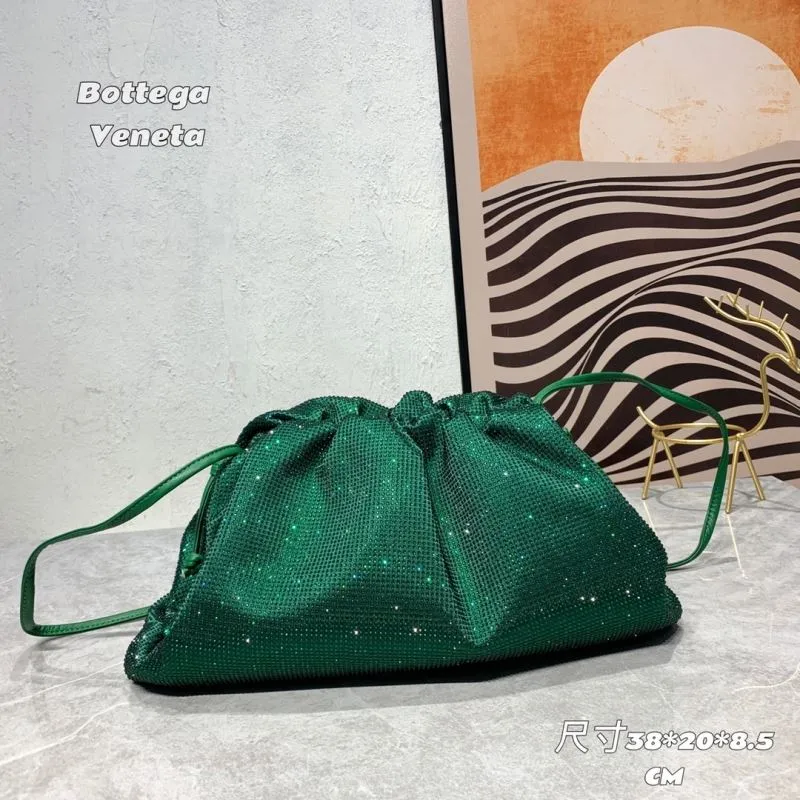 Bottega Veneta Green Crystal Crossbody Satchel Bag - Image 3