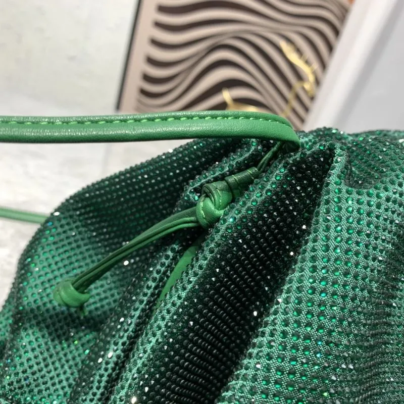 Bottega Veneta Green Crystal Crossbody Satchel Bag - Image 5