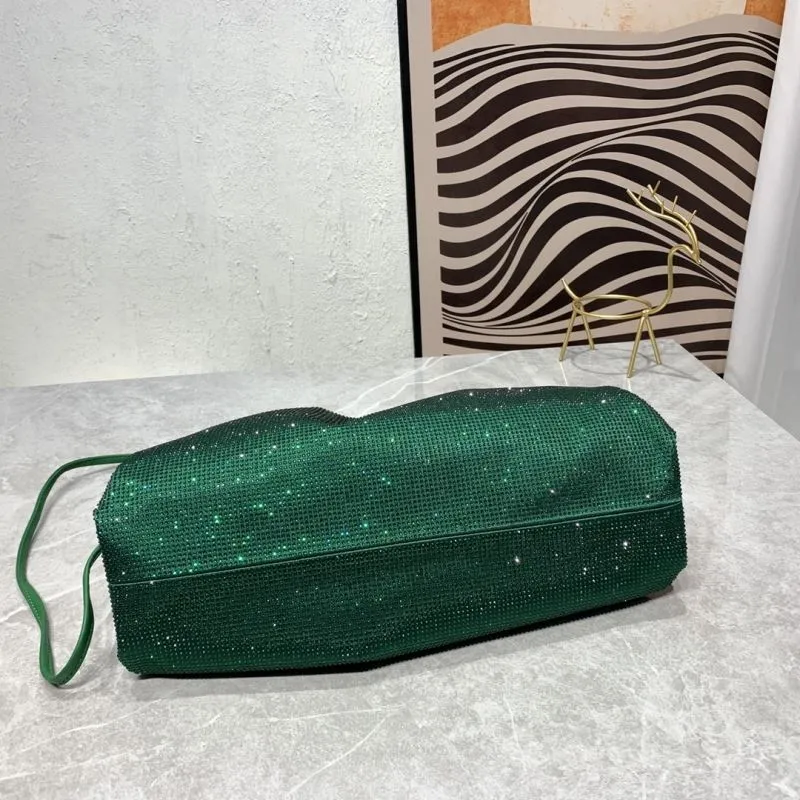 Bottega Veneta Green Crystal Crossbody Satchel Bag - Image 6