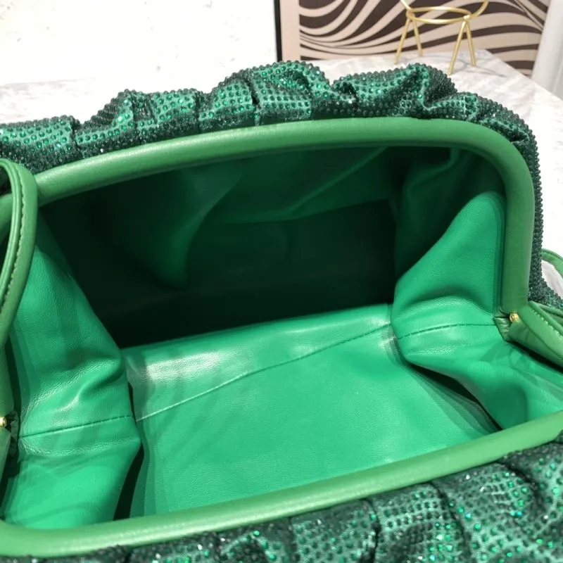 Bottega Veneta Green Crystal Crossbody Satchel Bag - Image 7