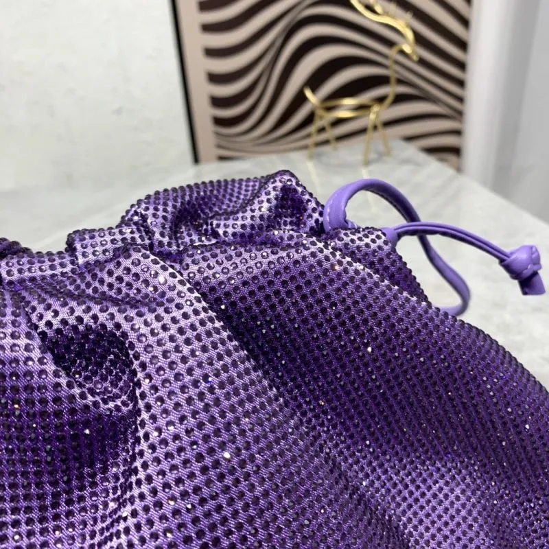 Bottega Veneta Purple Crossbody Satchel Bag 286 Size 38x20x8.5 CM - Image 4