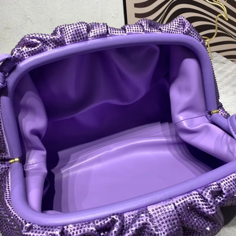 Bottega Veneta Purple Crossbody Satchel Bag 286 Size 38x20x8.5 CM - Image 7