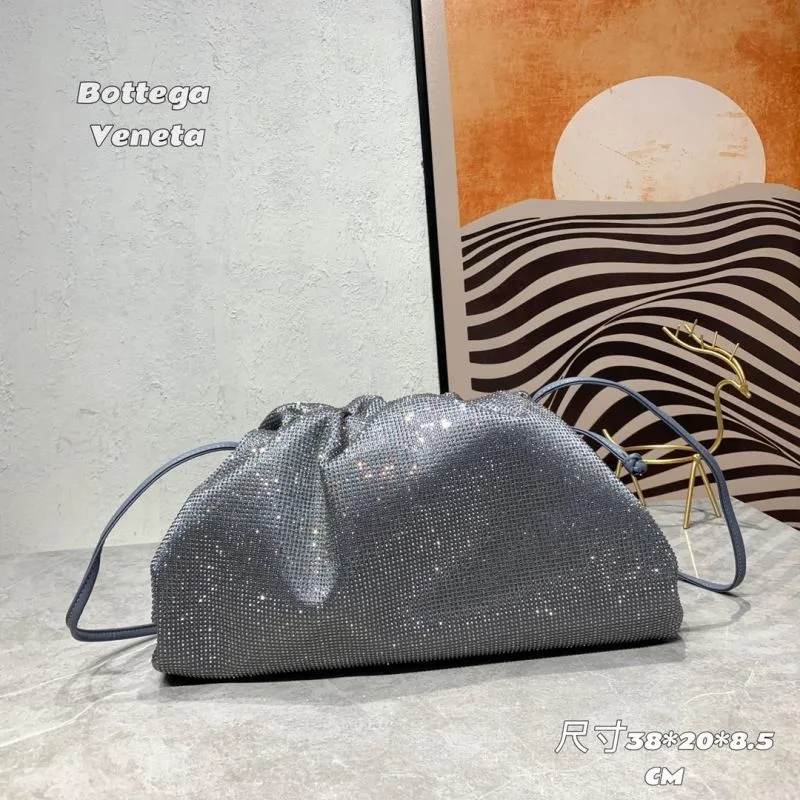 Bottega Veneta Silver Satchel Bag 287 - Image 3