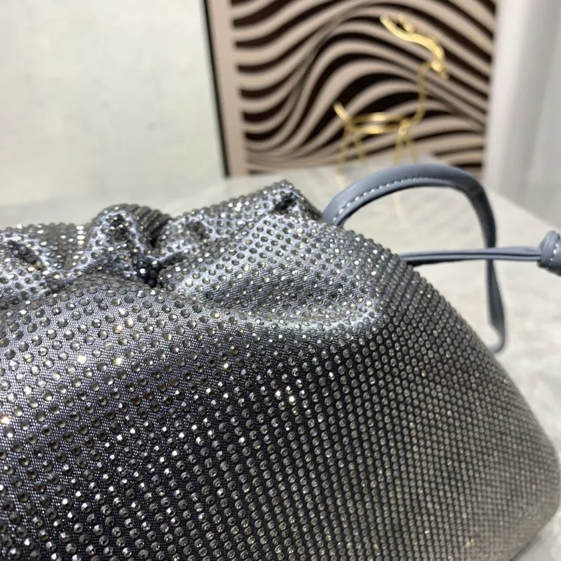 Bottega Veneta Silver Satchel Bag 287 - Image 4