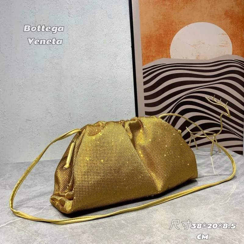 Alternative view of Bottega Veneta Gold Satchel Crossbody Bag
