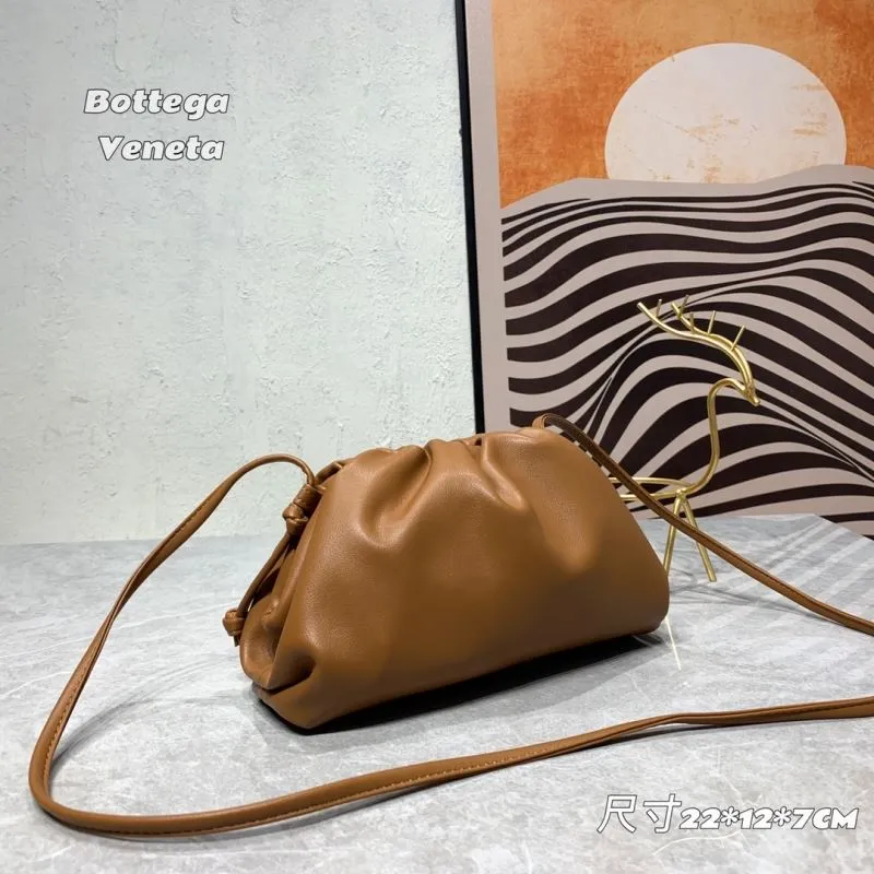 Alternative view of Bottega Veneta Brown Leather Crossbody Satchel Bag 293
