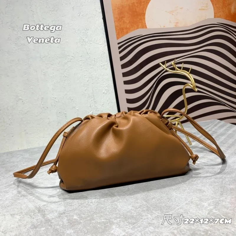 Bottega Veneta Brown Leather Crossbody Satchel Bag 293 - Image 3