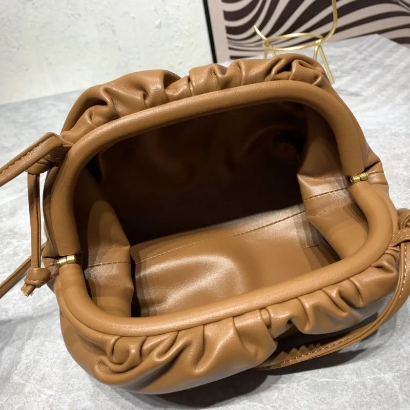 Bottega Veneta Brown Leather Crossbody Satchel Bag 293 - Image 7