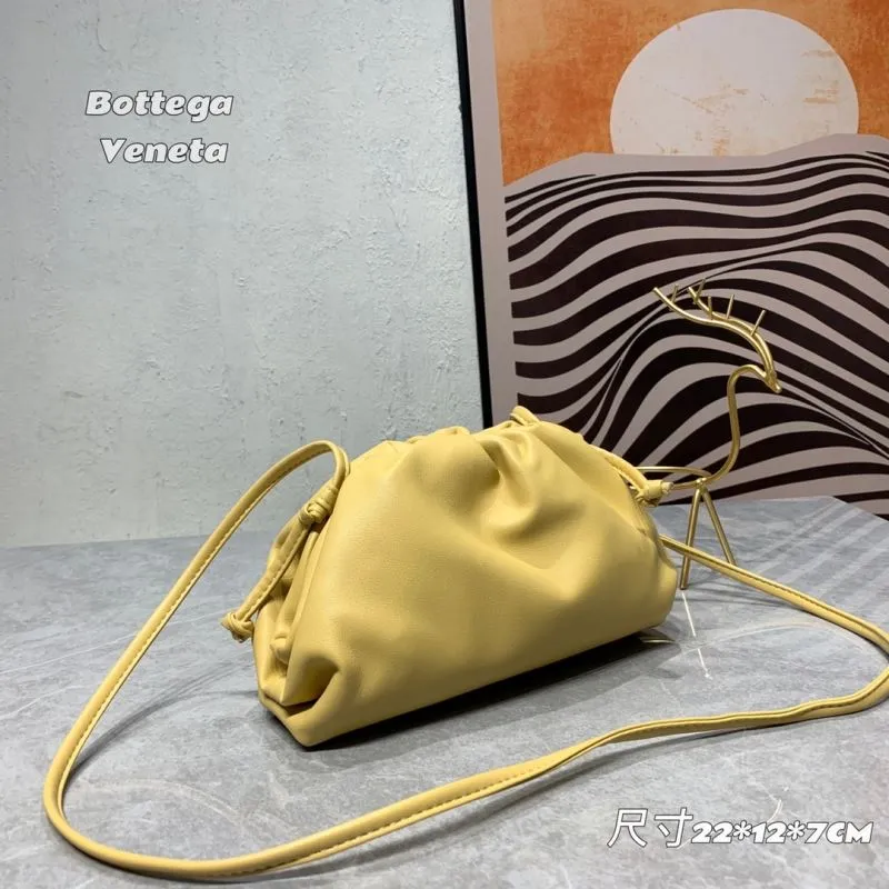 Alternative view of Bottega Veneta Yellow Crossbody Satchel Bag 22x12x7CM