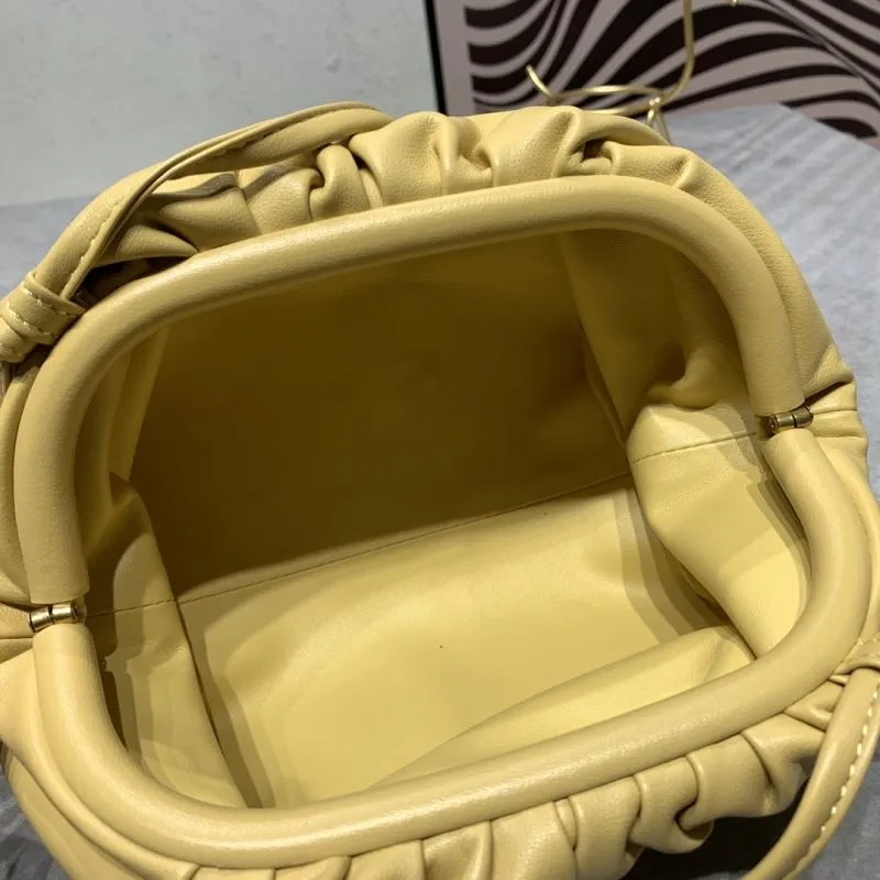 Bottega Veneta Yellow Crossbody Satchel Bag 22x12x7CM - Image 6