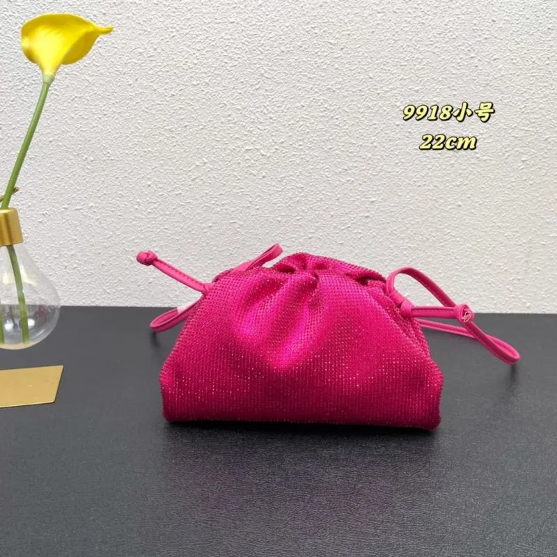 BV 9918 Small Fuchsia Satchel Crossbody Bag 22cm
