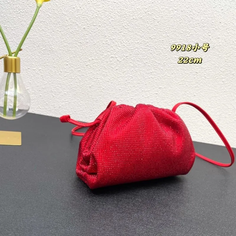 Alternative view of BV Red Small Satchel Crossbody Bag 9918