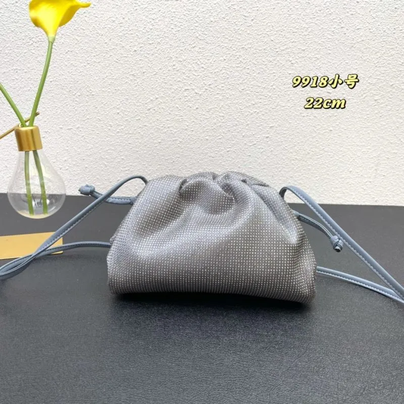 BV Gray Small Satchel Crossbody Bag 9918