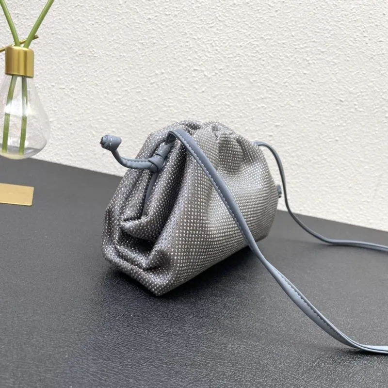 BV Gray Small Satchel Crossbody Bag 9918 - Image 4