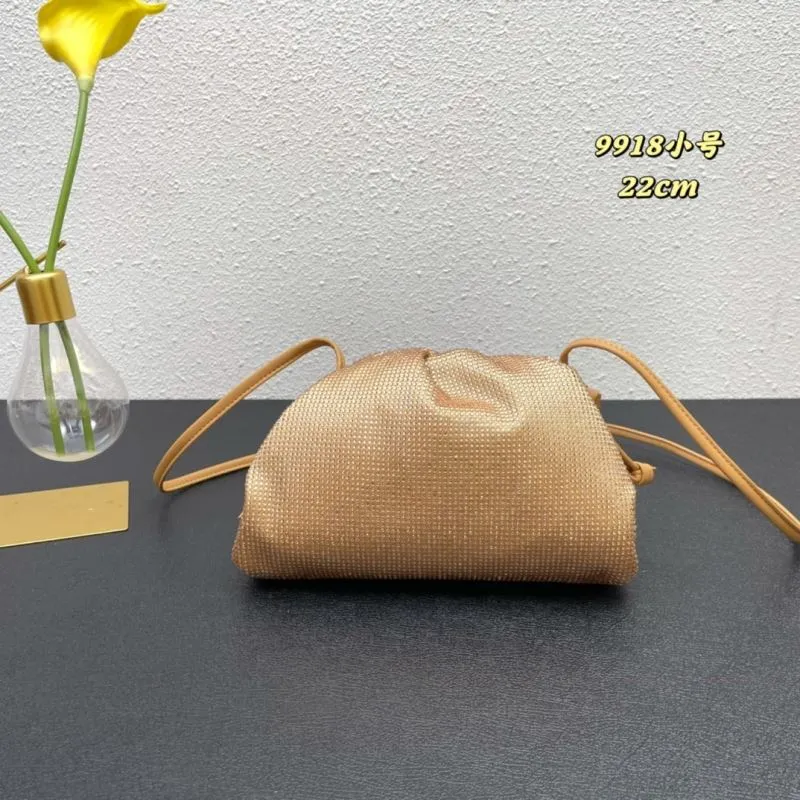 BV Gold Small Satchel Crossbody Bag 9918