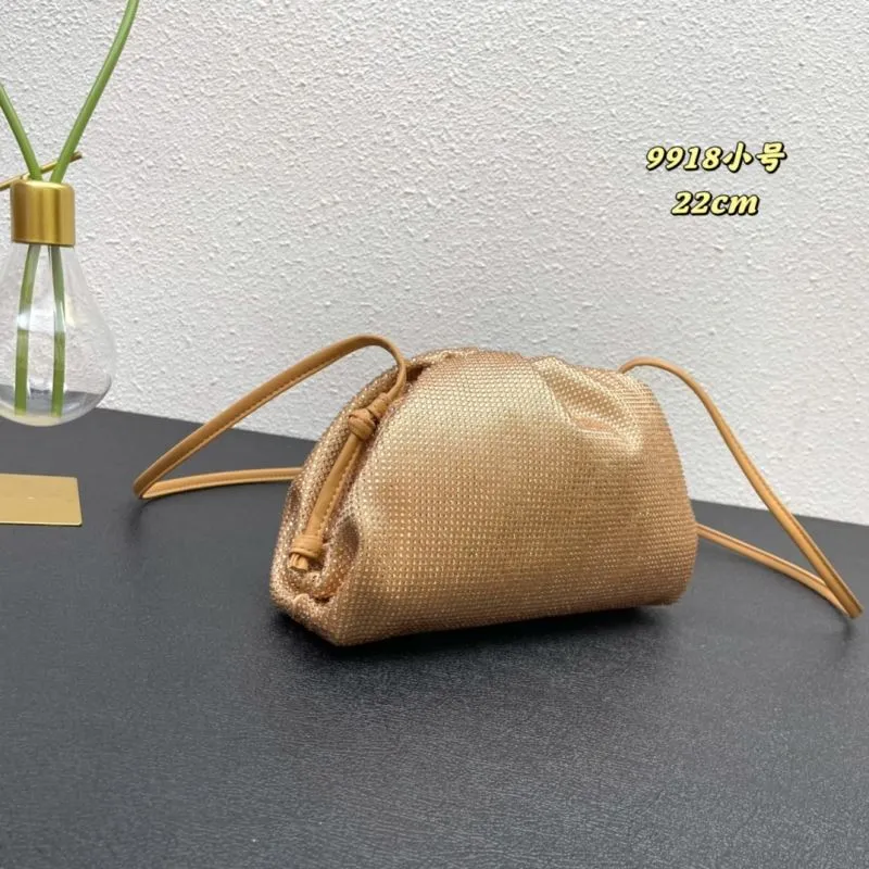 Alternative view of BV Gold Small Satchel Crossbody Bag 9918
