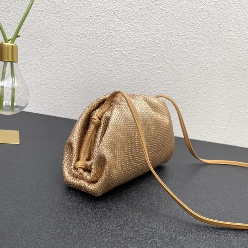 BV Gold Small Satchel Crossbody Bag 9918 - Image 4