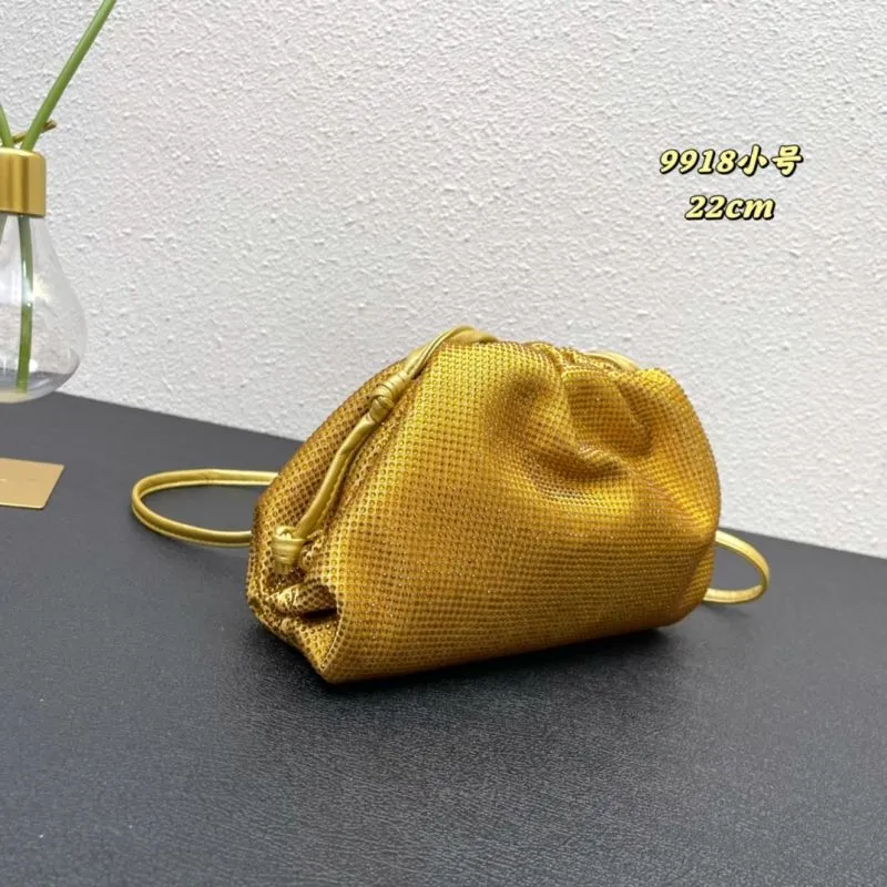 Alternative view of BV Gold Small Satchel Crossbody Bag 9918