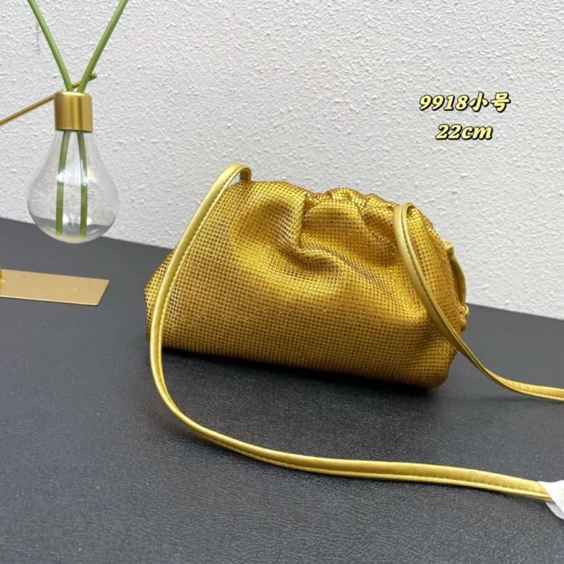 BV Gold Small Satchel Crossbody Bag 9918 - Image 3