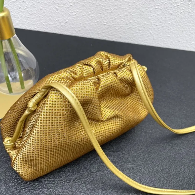 BV Gold Small Satchel Crossbody Bag 9918 - Image 5