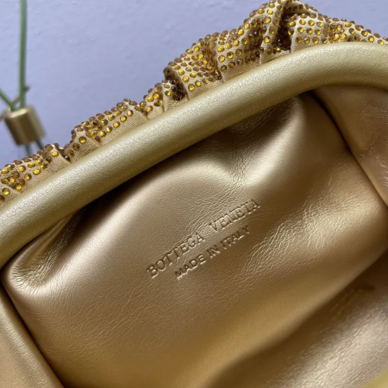 BV Gold Small Satchel Crossbody Bag 9918 - Image 9