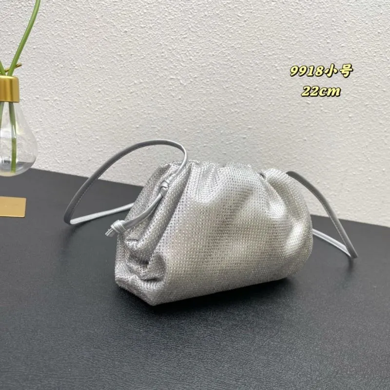 Alternative view of BV 9918 Small Silver Crossbody Bag 22cm