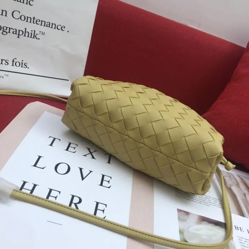 BV Woven Crossbody Satchel Bag 310 Pale Yellow - Image 6