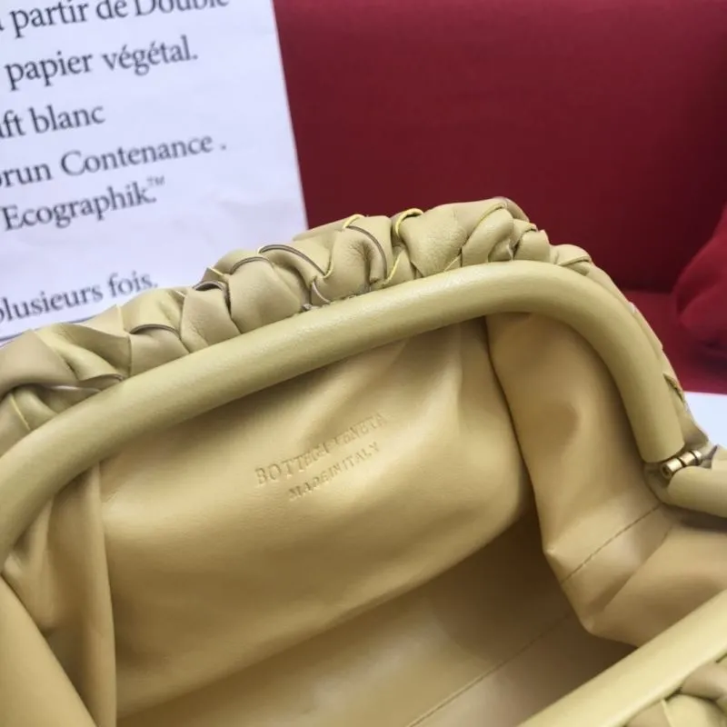 BV Woven Crossbody Satchel Bag 310 Pale Yellow - Image 9
