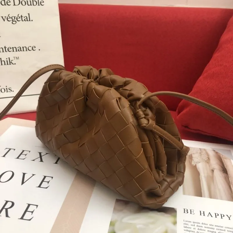 BV Brown Woven Crossbody Satchel Bag 311 - Image 3