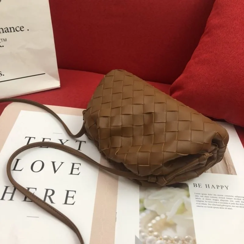 BV Brown Woven Crossbody Satchel Bag 311 - Image 4