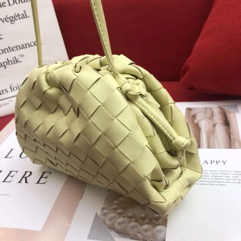 BV Light Yellow Woven Satchel Bag 316 - Image 3