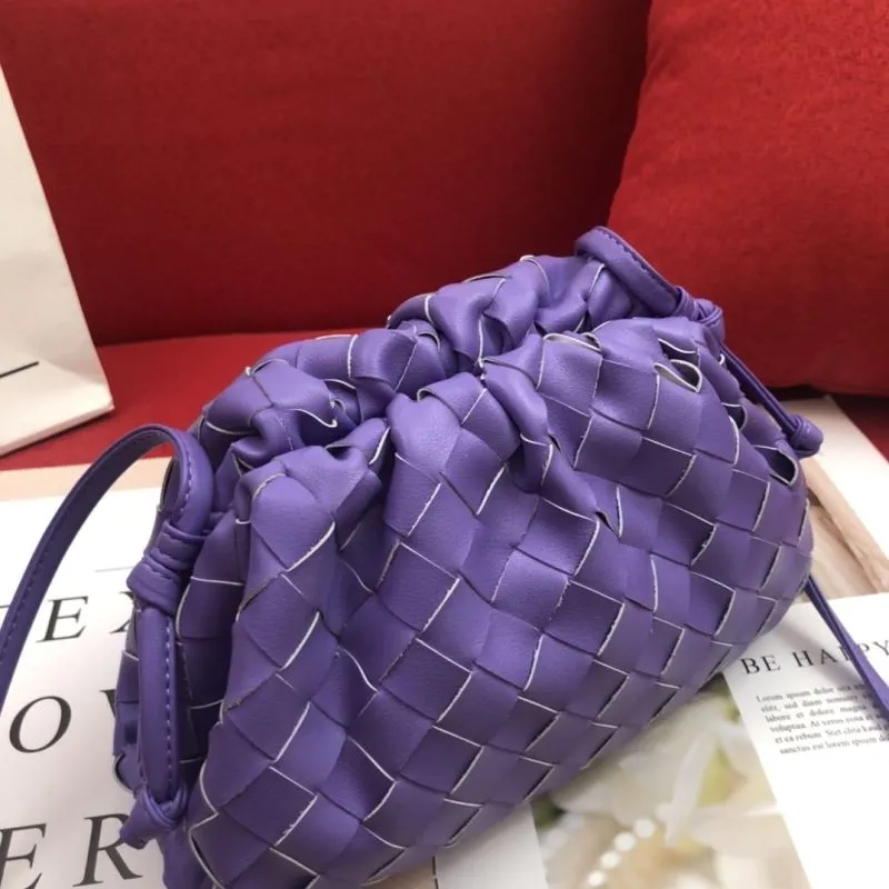 Alternative view of Purple BV Woven Satchel Crossbody Bag 317