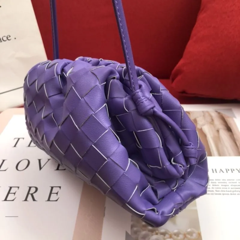 Purple BV Woven Satchel Crossbody Bag 317 - Image 3