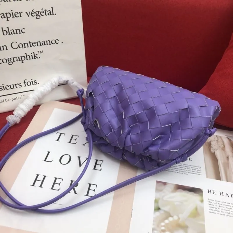 Purple BV Woven Satchel Crossbody Bag 317 - Image 4