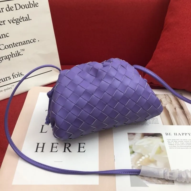 Purple BV Woven Satchel Crossbody Bag 317 - Image 5