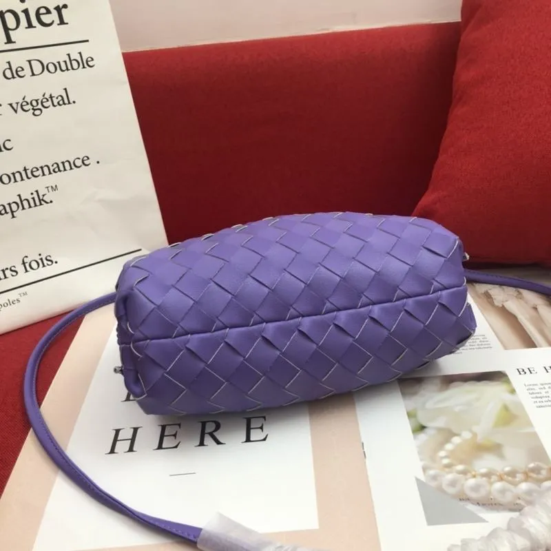 Purple BV Woven Satchel Crossbody Bag 317 - Image 6