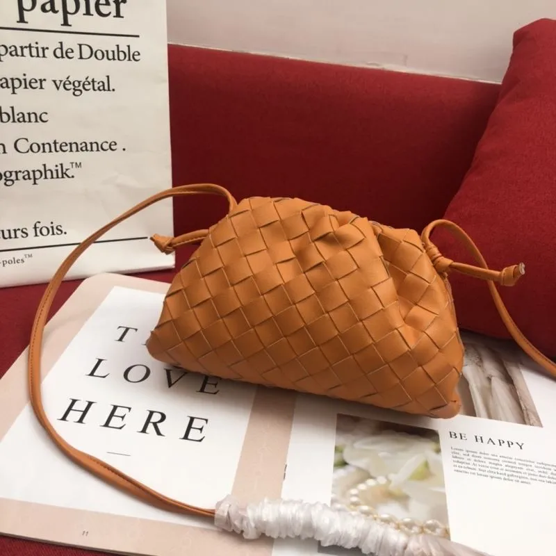 BV Orange Woven Satchel Bag 318