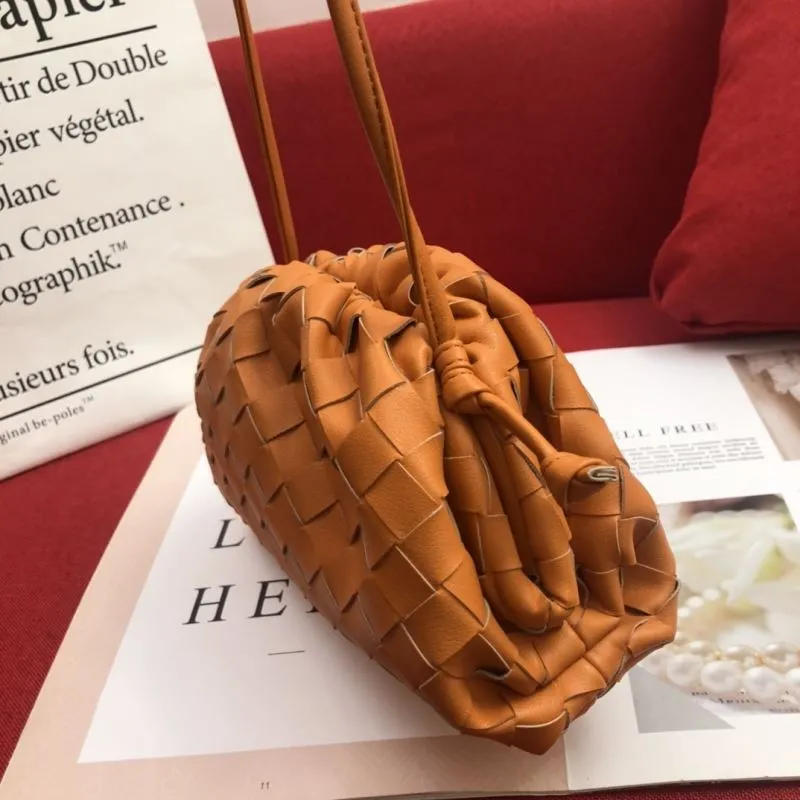BV Orange Woven Satchel Bag 318 - Image 3