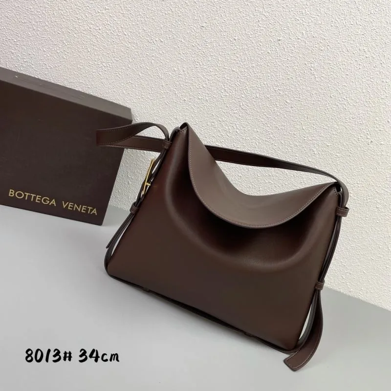 Bottega Veneta Brown Leather Satchel Bag 8013 34cm